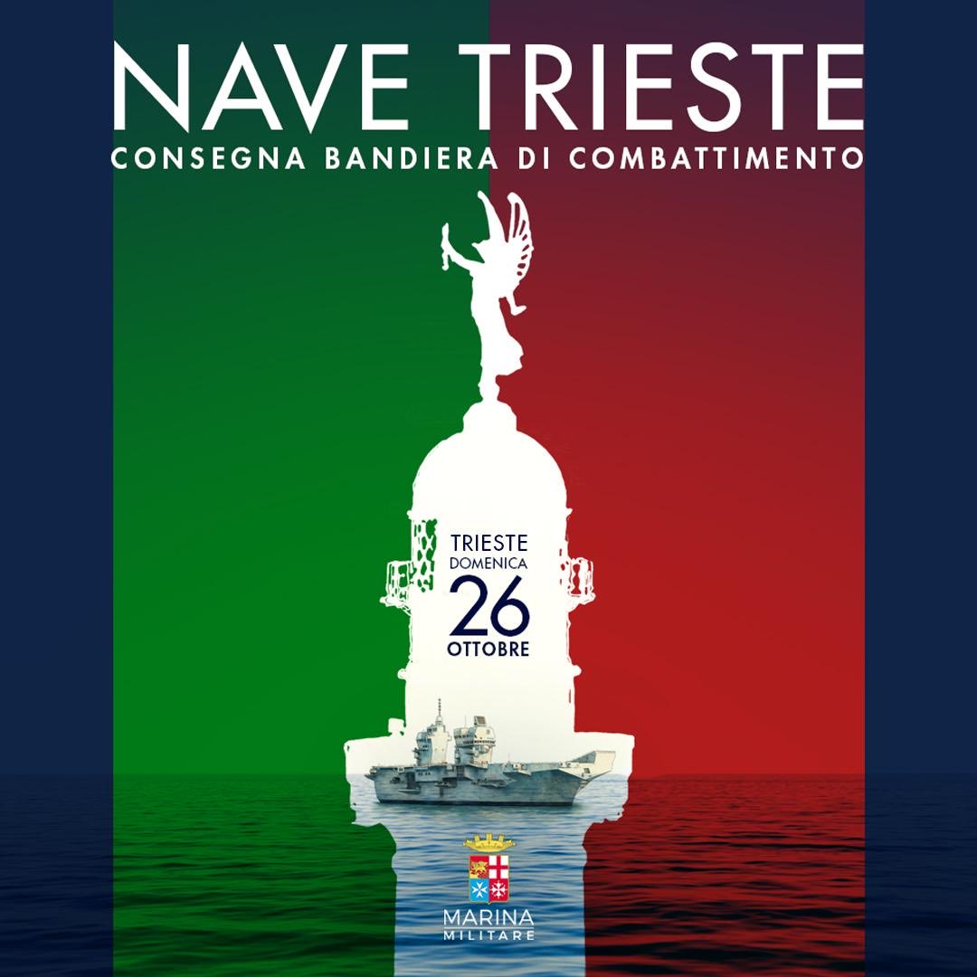 Marina Militare (@italiannavy) on Twitter photo #Trieste #26ottobre dalle ore 11:00 non perdere il live streaming della Cerimonia di Consegna della Bandiera di Combattimento a #NaveTrieste. 
Seguila sul nostro canale Youtube 👉
youtube.com/live/9WycA2deR…
#ItalianNavy 
#IlGrandeEquipaggio #Trieste #26ottobre dalle ore 11:00 non perdere il live streaming della Cerimonia di Consegna della Bandiera di Combattimento a #NaveTrieste. 
Seguila sul nostro canale Youtube 👉
youtube.com/live/9WycA2deR…
#ItalianNavy 
#IlGrandeEquipaggio