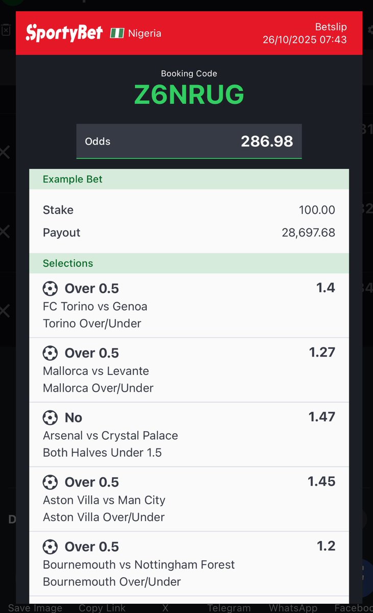 Boomm6290's tweet image. 286 odd ⚽️💥🏆🙏🏽

Edit ✍️