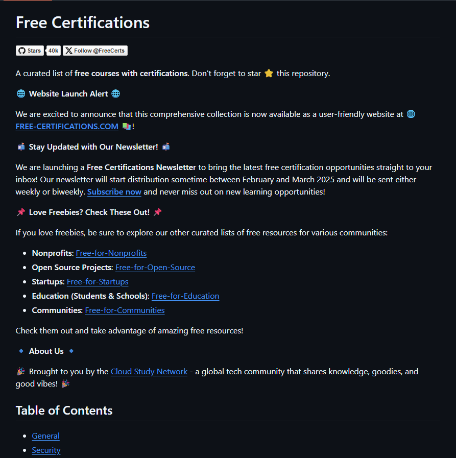 iam_chonchol's tweet image. This GitHub repo is full of FREE courses with Certifications for everyone! (Link👇)