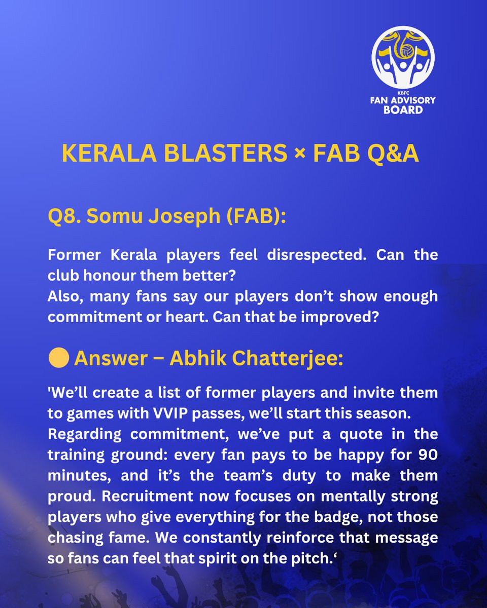 fab_kbfc's tweet photo. “Players”
Question 8/16:
#FABKBFC #FanAdvisoryBoard #KeralaBlasters #KBFC #FAB #LouderTogether https://t.co/dJ4eV9SD63