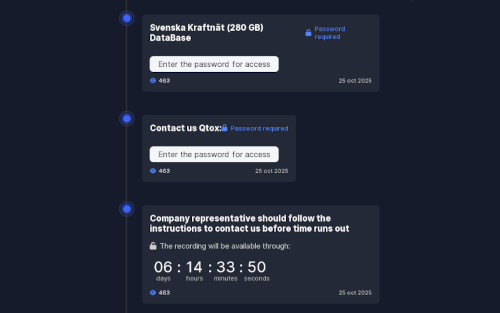 kingops3c's tweet image. Swedish Power Grids (Svenska kraftnät) Data Breach After A Ransomware Attack By The Everest Group.
#Brazil, #saopaulo, #USA, #Sweden, #Stockholm, #Gothenburg, #Ireland, #Germany, #EuropeanUnion, #Ransomware, #Everest, #DataBreach,#Hacking.
Learn more here: kingopsec.com/content/swedis…