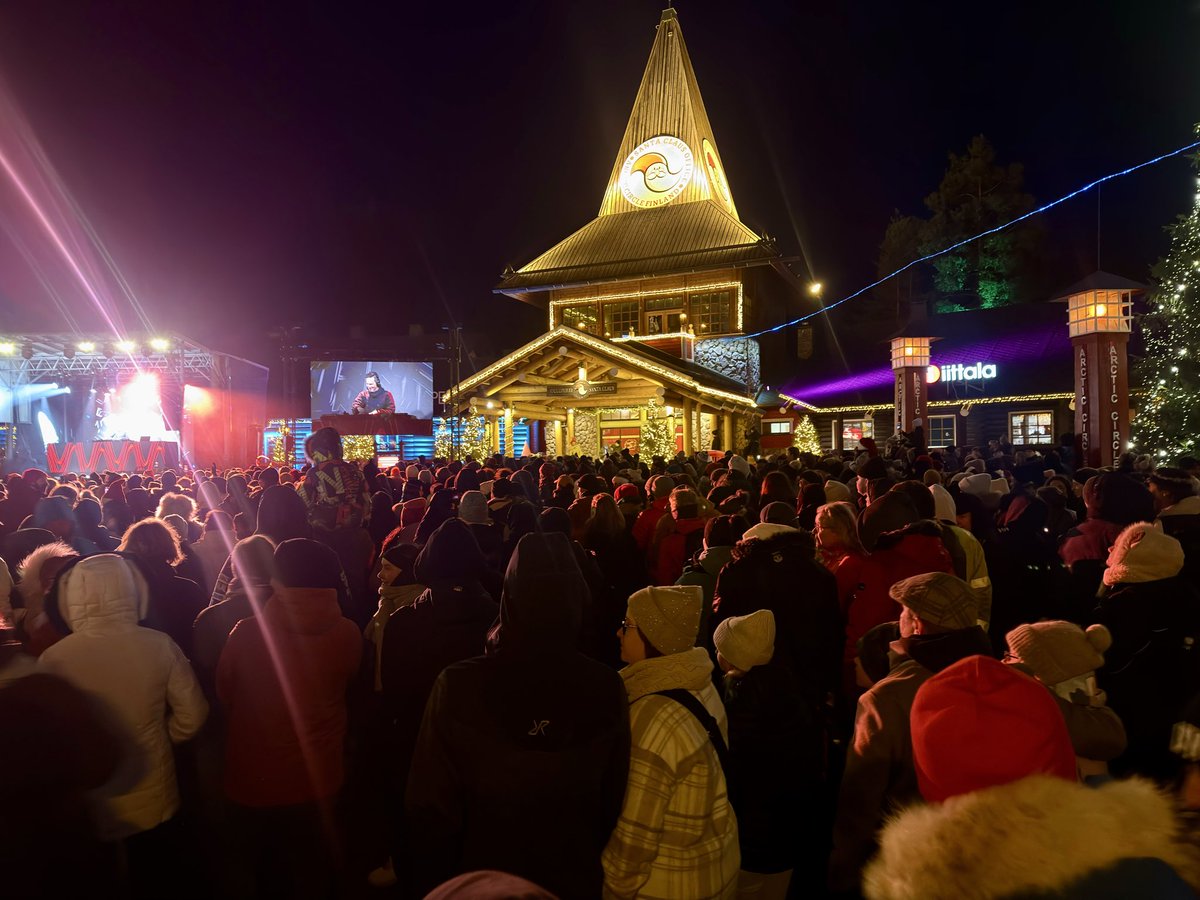 OurLapland's tweet photo. Christmas countdown 2025 yesterday in Santa Claus village. Rovaniemi, Finland. https://t.co/MaoaimlvKP