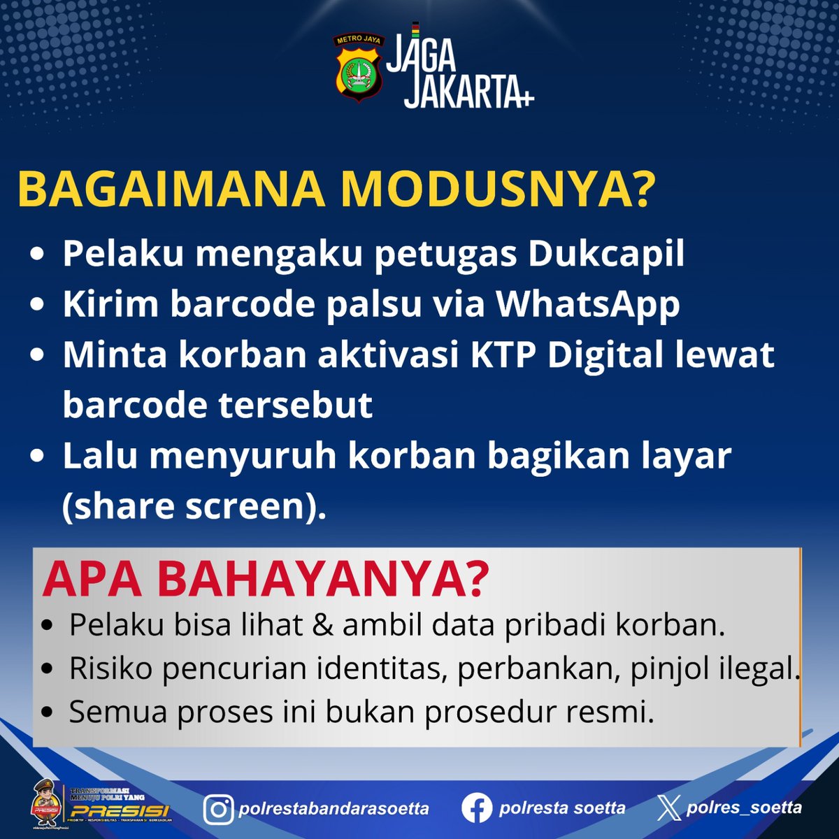 Humas Polresta Bandara Soetta tweet media
