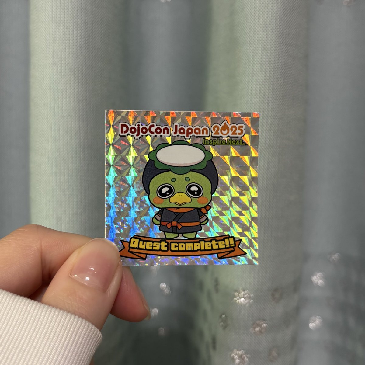 nacchan_program's tweet image. 最後までいた人に配られたステッカー、かわいい🫶 #DojoCon