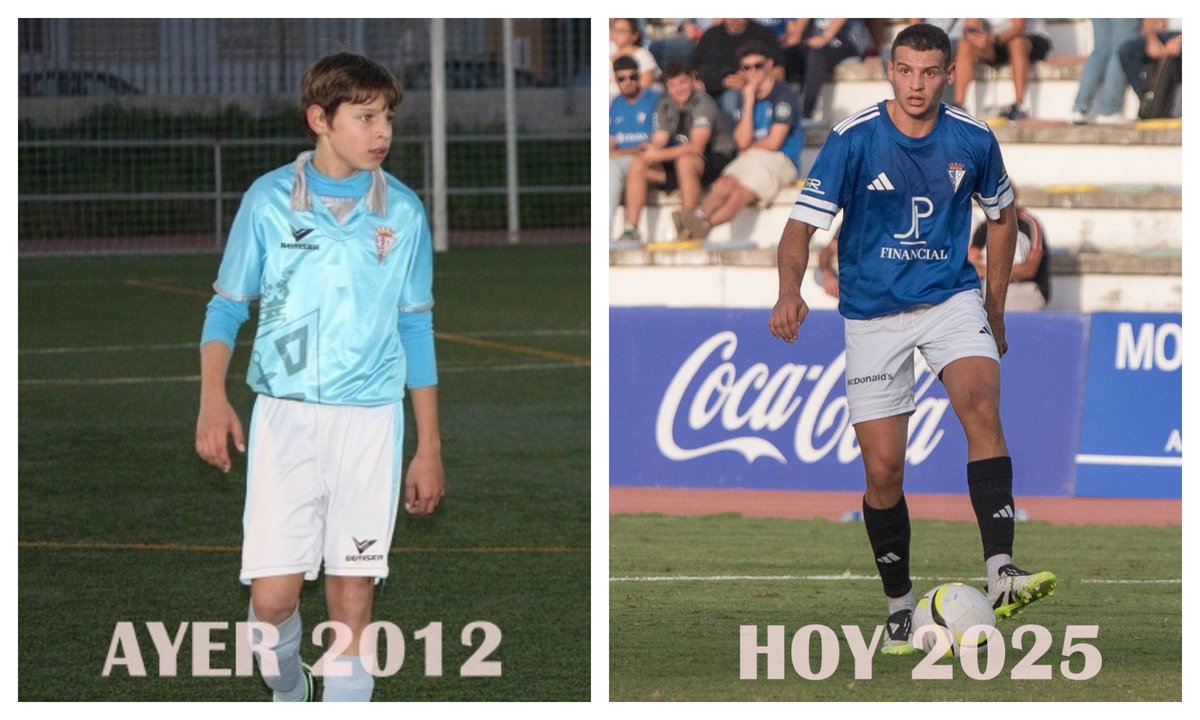 AYER Y HOY
2012 Alevín SFCD
2025 @_cdsanfernando 
Llegó de La Salle Puerto Real para ser uno de los mejores canteranos del club. Recordamos también su paso por el Málaga. 
El domingo debutó oficialmente con el primer equipo. El 1º de muchos.
Con ustedes, <a href="/pablodcc5/">pabloo</a>