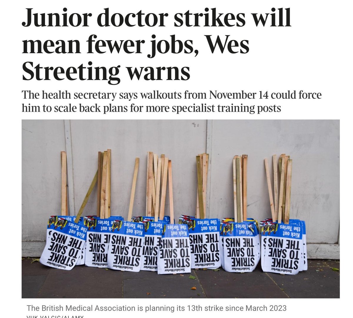 A Labour Health Secretary is threatening to cut NHS doctors jobs.

Wes Streeting, from the party founded to represent working people, wants to slash doctors’ jobs while patients wait months for care.

The Labour Party is turning on labour itself - while the public pays the price.