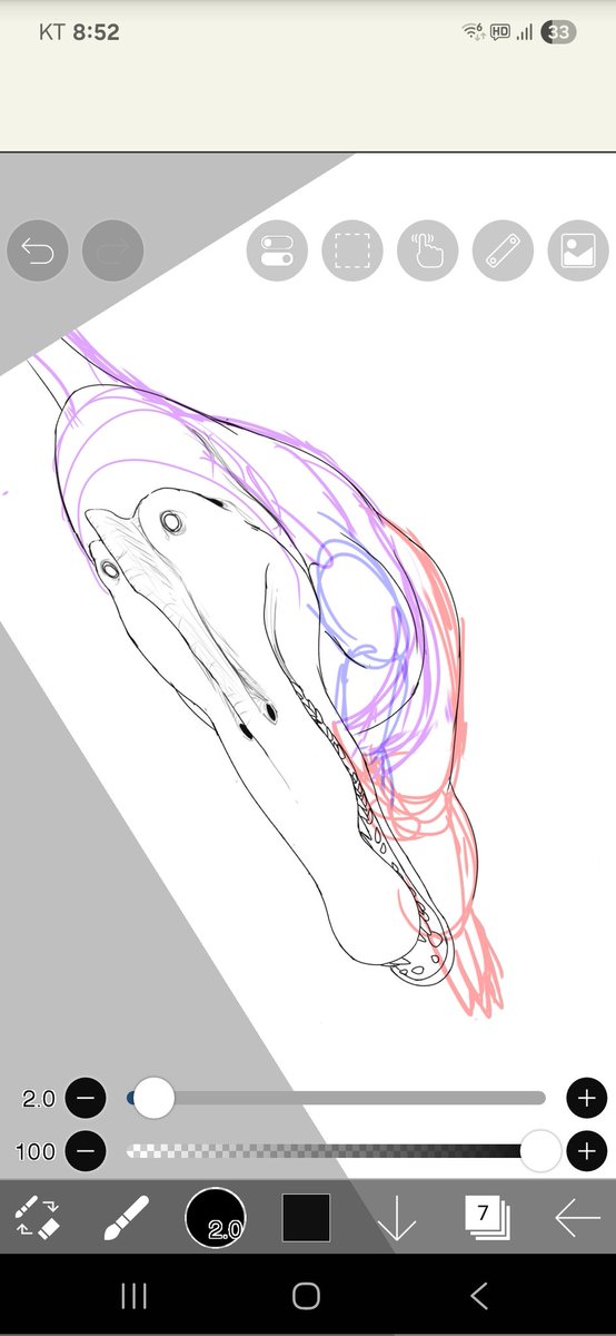 Drawing dinosaur with thsi angle is lowkey difficult