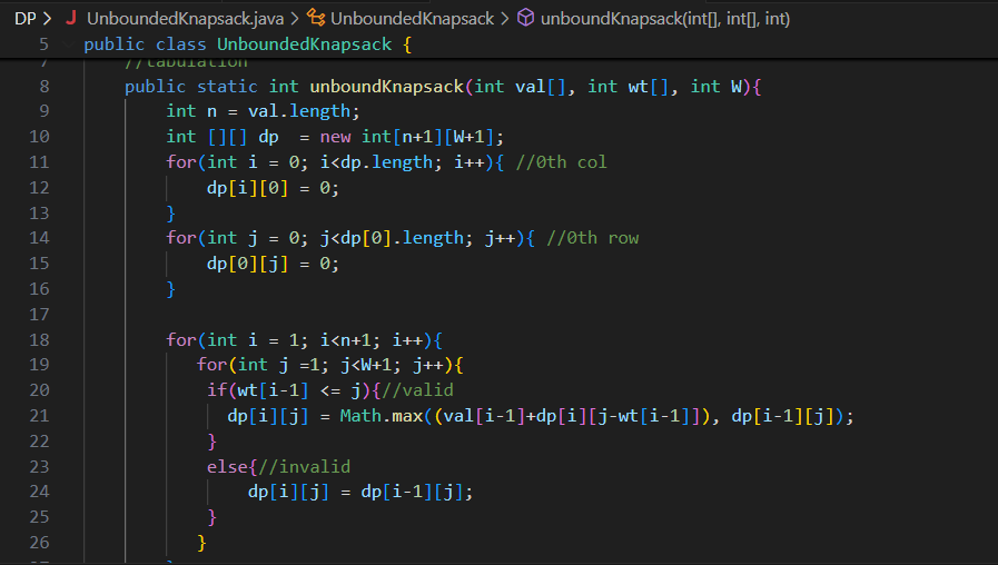 sauravsmehta143's tweet image. 🚀 Day 74 of my DSA journey!
Dived into Dynamic Programming today — it’s super interesting! 💡
Learned about DP basics, Memoization, Tabulation, and solved:
🔹 Fibonacci
🔹 0/1 Knapsack
🔹 Unbounded Knapsack
🔹 Climbing Stairs
🔹 Target Sum
#100DaysOfCode #DSA #DynamicProgramming