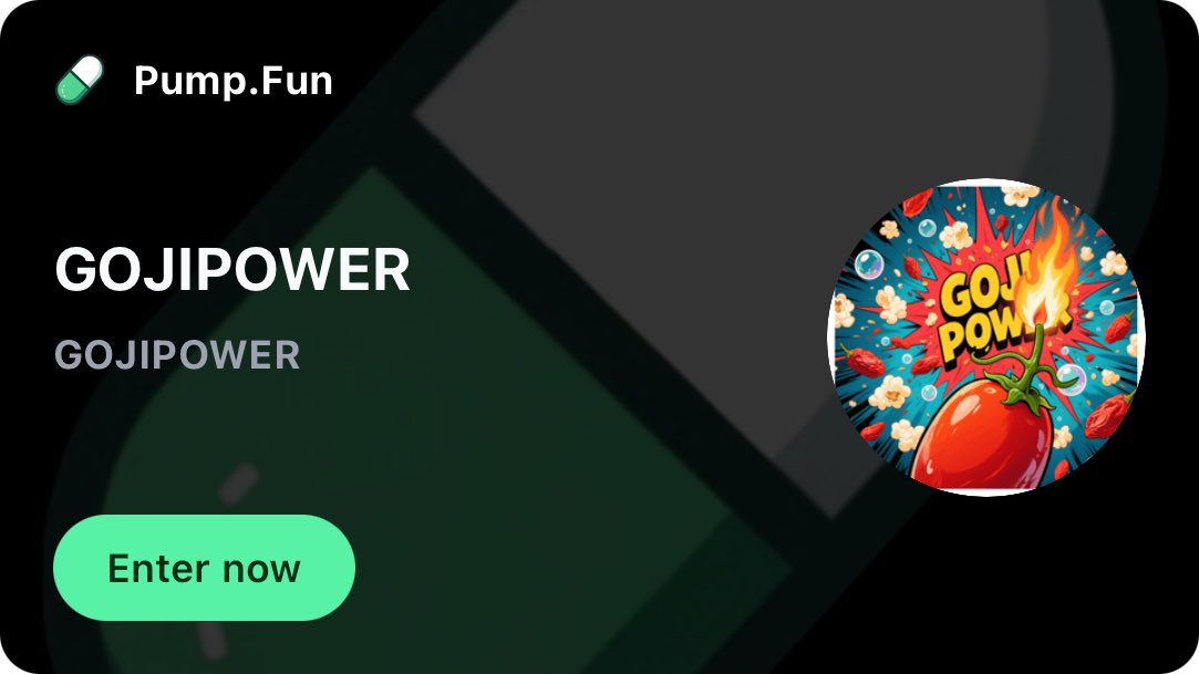 pump.fun/coin/DYCLLejht…

$GOJIPOWER is lifting off 🚀
The future is already here.
Don’t say I didn’t warn you 👀🔥
