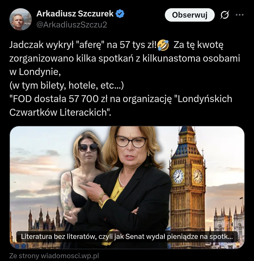 Szymon Jadczak (@szjadczak) on Twitter photo Gdy poświęcasz 5 lat życia na walkę z PiS, a na końcu okazuje się, że różnią was tylko kwoty, bo metody macie takie same. Gdy poświęcasz 5 lat życia na walkę z PiS, a na końcu okazuje się, że różnią was tylko kwoty, bo metody macie takie same.
