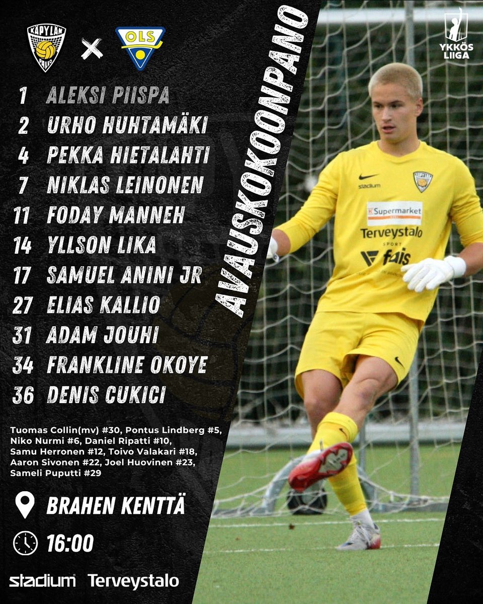 Samoilla miehillä kuin Oulussa⚔️
Pari tuntia niin mennään! Bragulle mahtuu, liput joko portilta tai ennakkoon osoitteesta Lippu.fi 🎟️

📸 <a href="/opperi64/">Olli-Matti Matihalti</a> 

#käpa #käpylänpallo #käpaedustus #helsinki #jalkapallo #ykkösliiga #ruutuplus #meneetunteisiin #jalkapallo #futis