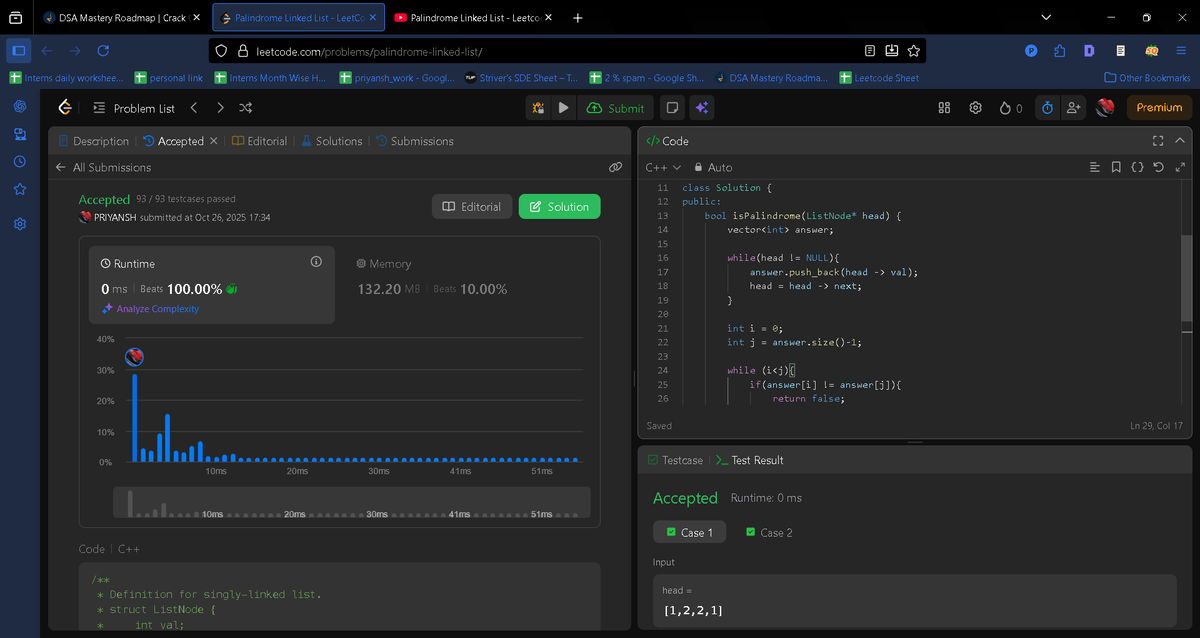 RaptorG7079443's tweet image. Day 18 DSA progress! 🚀 Just solved "Contains Duplicate" on LeetCode again—reinforcing the hash map pattern for O(n) lookups. Practicing core concepts daily is making them second nature. Keep building! #100DaysOfCode #DSA #LeetCode #CodingJourney
