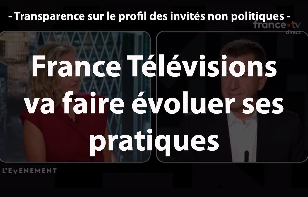 medias_citoyens's tweet image. PROFIL DES INVITÉS NON POLITIQUES : FRANCE TÉLÉVISIONS VA FAIRE ÉVOLUER SES PRATIQUES - L’émission de médiation Votre télé et vous, diffusée sur France 3 et animée par Jérôme Cathala, est revenue sur une question essentielle pour le service public : comment présenter les invités…