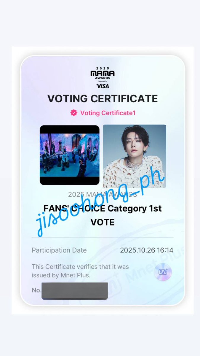 jisoohong_ph's tweet image. CARATs, please lock in and cast your votes on MNet! Voting will close today, at 11:59PM KST. 
RT & drop the tags below!
1 REPOST = 1 VOTE; 1 REPLY = 1 VOTE  
I vote for #SEVENTEEN on #2025MAMAVOTE