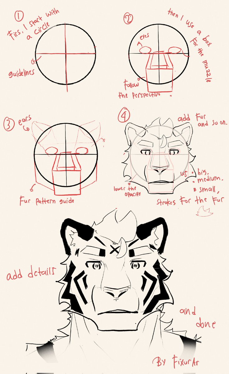 Idk If this helps anyone, but here's my Tiger head 😅