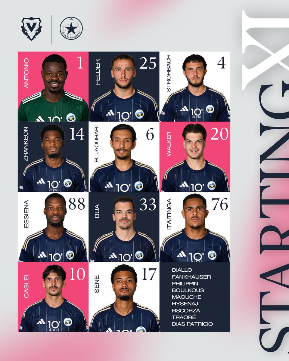 Notre 𝙎𝙩𝙖𝙧𝙩𝙞𝙣𝙜 𝙓𝙡 pour affronter le Fc Vaduz au Rheinpark Stadion ✨

Coup d’envoi à 14h00

#EnsembleCarouge #football #geneve #suisse