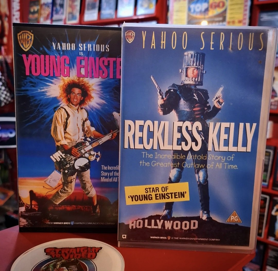Well this is a new one for us but turns out  Reckless Kelly is bank robber, a pop-culture hero and VIDEO SHOP OWNER so we're in!

We're open today until 3pm