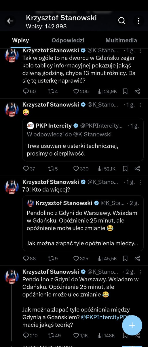 Jak wytłumaczyć bombelkowi, który pierwszy raz jedzie pociągiem, że czasem zdarzają się awarie taboru, infrastruktury lub inne opóźnienia? Bardzo się emocjonuje mimo że nic strasznego się nie dzieje. 
Bombelek ma 43 lata.