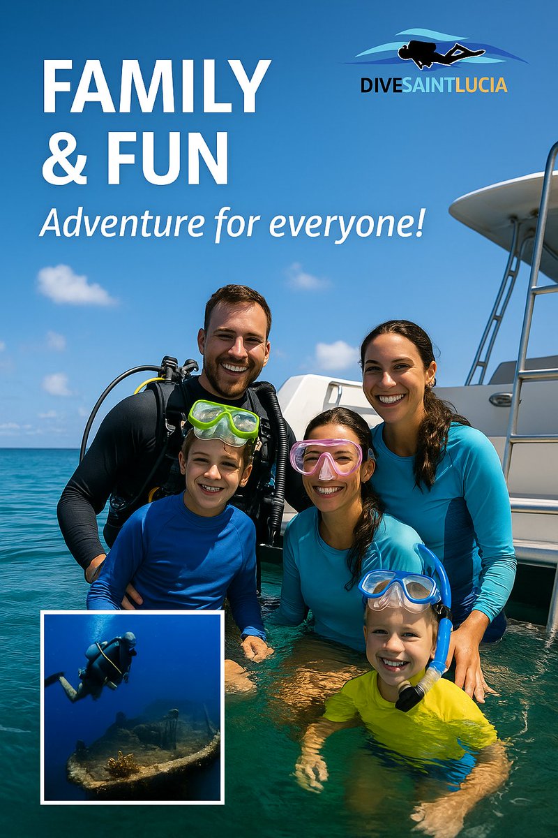 lsdscuba's tweet image. 👨‍👩‍👧‍👦 Family &amp;amp; Fun
Adventure for everyone!
From snorkeling to scuba, Dive Saint Lucia is fun for the whole family.

#DiveSaintLucia #FamilyFun #LearnToDive #SaintLucia #OceanAdventure