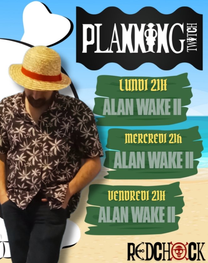 🌑 On continue de plonger dans les ténèbres...
Cette semaine, Alan Wake II revient sur Twitch ⚡
36 trophées sur 89 🏆

🔴 Lundi, Mercredi, Vendredi à 21h
twitch.tv/redchock

#AlanWake2 #TwitchFR #Horreur #Gaming #PlayStation5