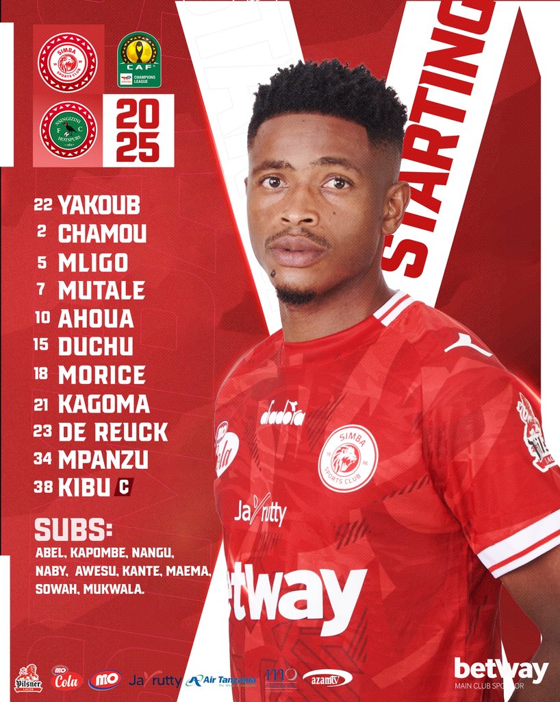 Line up.  #CAFCL #NguvuMoja