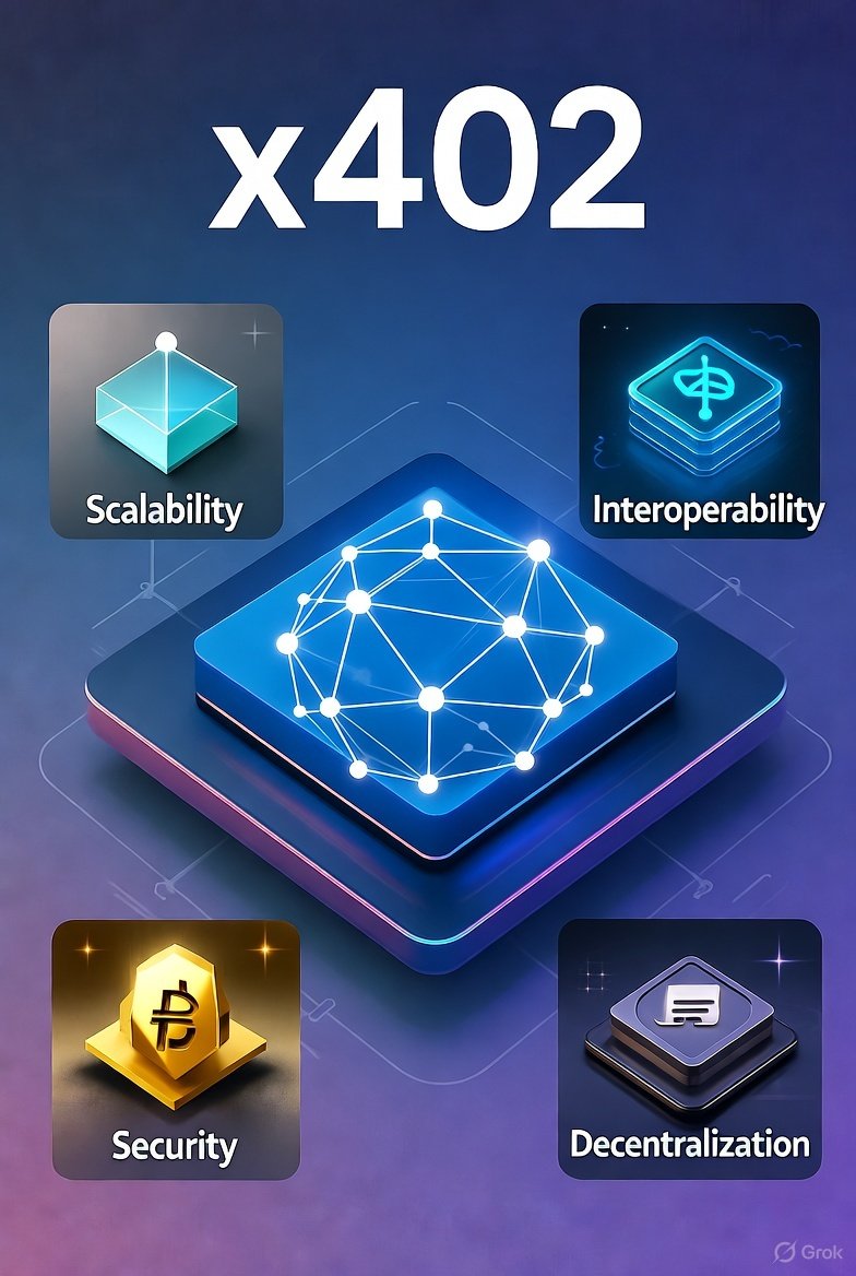 ManharChauhan4's tweet image. x402: The open protocol unlocking pay-per-use APIs over HTTP 402. Blockchain-agnostic for seamless AI &amp;amp; web payments.Key Benefits:  200ms settlements |  Minimal costs |  Enhanced privacyFeatured @heurist_ai  @PinataCloud

 (IPFS storage)Build with it today! #x402Protocol