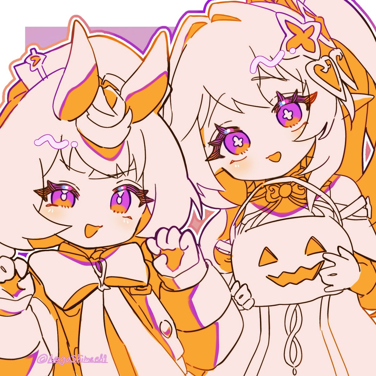 NagaShimae88's tweet image. ハロウィンカラー🎃🦇🕸