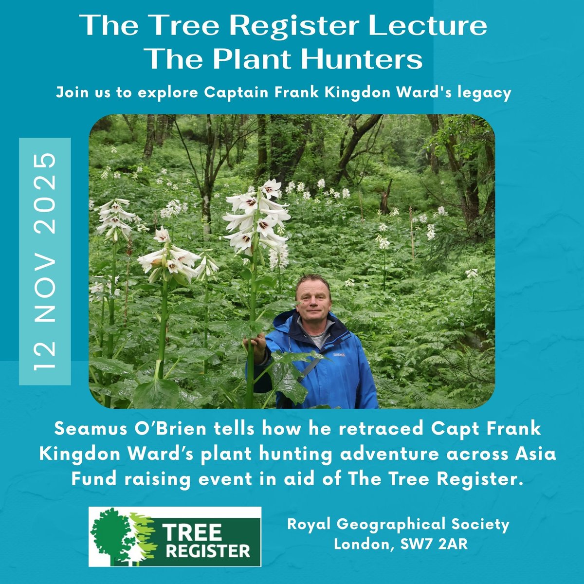 TreeRegister's tweet image. Tree Register - Plant Hunters

🎤 Presented by Seamus O’Brien

Discover the adventures of Captain Frank Kingdon Ward (1885–1958) explorer and legendary plant hunter

📅 Wednesday 12 November

📍 Royal Geographical Society, London, SW7 2AR

🎟 Tickets:

eventbrite.co.uk/e/the-plant-hu…