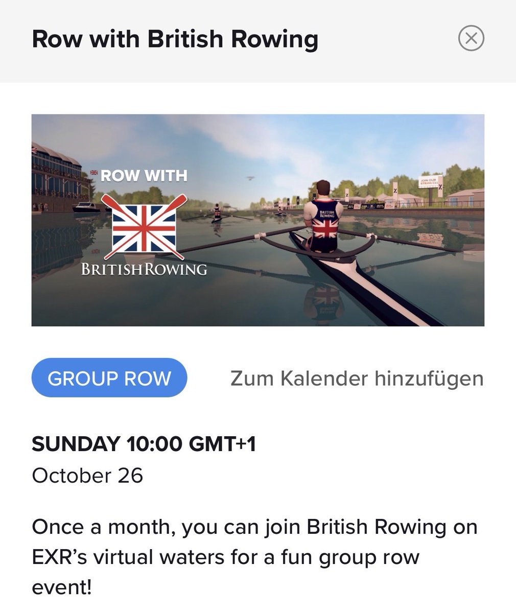 SundayMotivation live und online on #EXR and British Rowing Team, was ein Spaß, über 50 Teilnehmer gleichzeitig weltweit