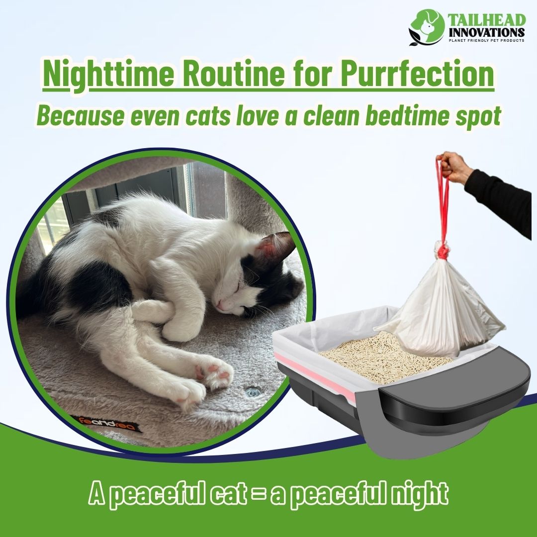 TailheadInnov's tweet photo. 🌙 A peaceful cat = a peaceful night 😺
Keep bedtime fresh &amp; clean with Tailhead Innovations Cat Litter Liners 🧼✨
🛒 Available on Amazon — link in bio!

#CatCare #TailheadInnovations #CleanLitterHappyCat https://t.co/cqYTxXqy0f