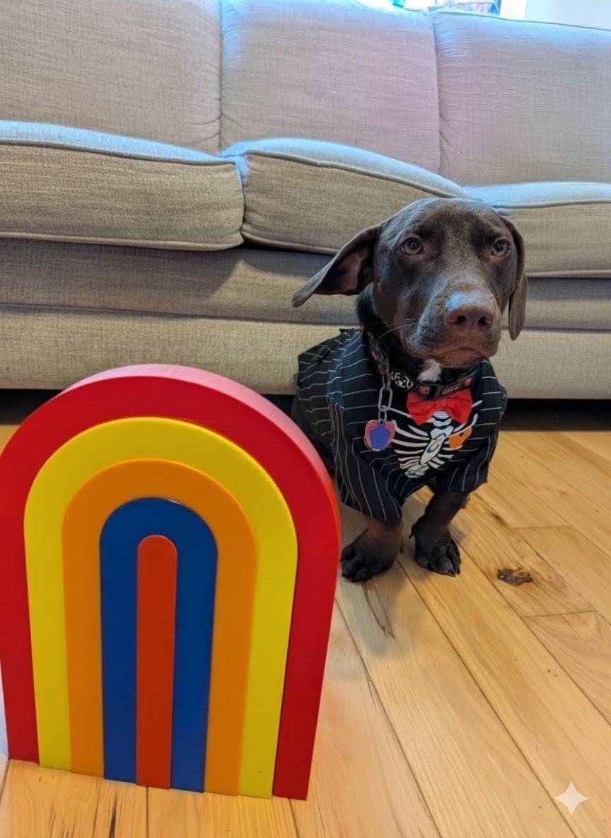 JeremieD287323's tweet photo. @samreich my dog dressed up as you for a doggy Halloween event yesterday in Connecticut.

He's been a good boy the whole time. https://t.co/tsJcW7gMDy