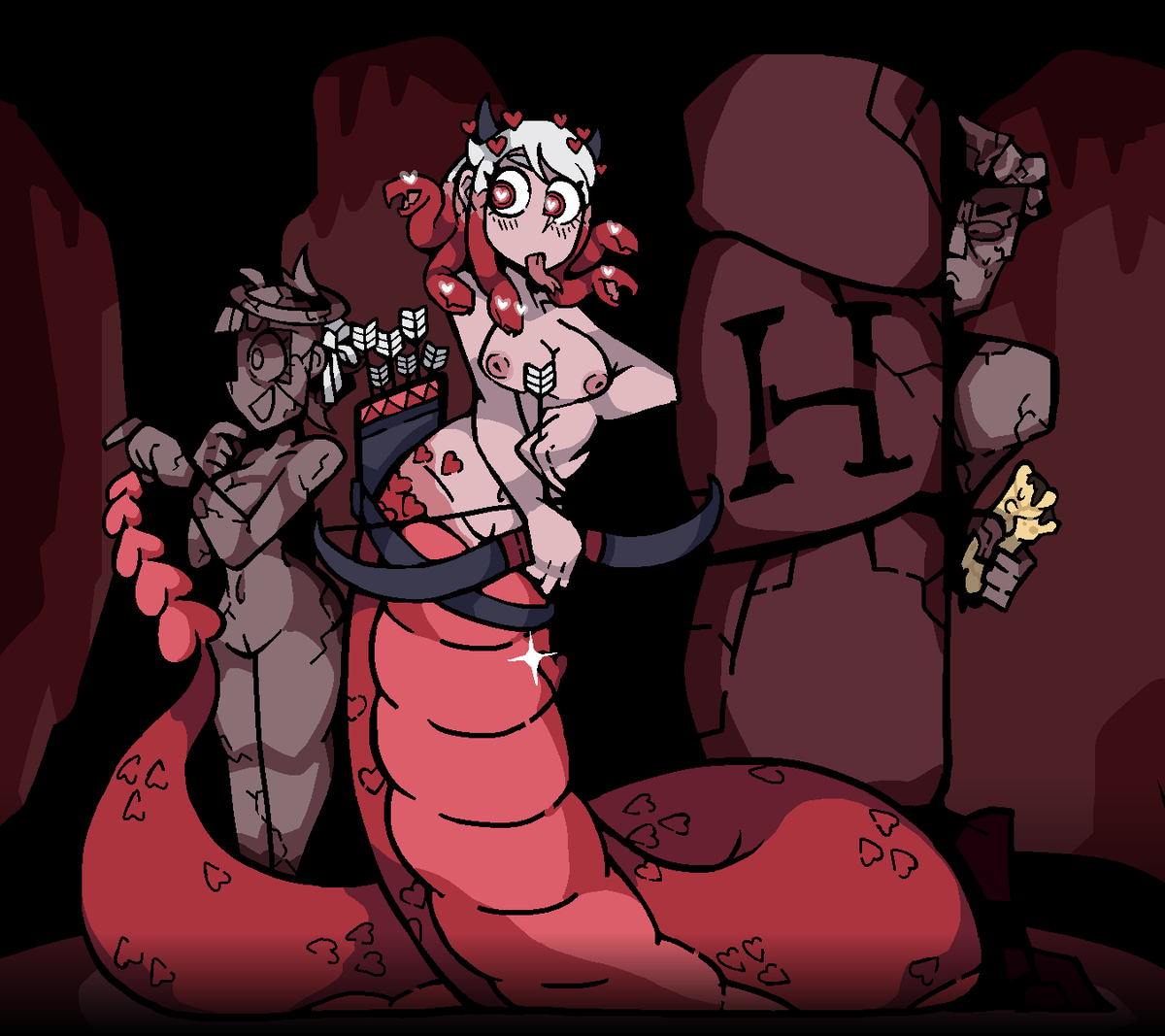 FattyDFearful's tweet photo. Clashtaker NSFW alt. Looks like Modeus even went ahead and undress Azazel for your viewing pleasure https://t.co/TkEeCn9S2Y