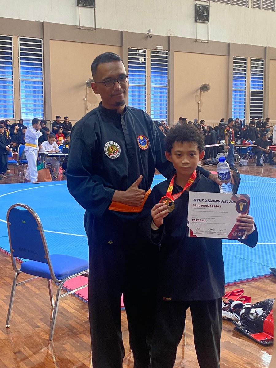 What an electrifying triumph at the Kejohanan Silat Tanding Rentak Laksamana PLKU 2025 in GMI Bangi! Our warriors:

🥇🥇Hafiy &amp; Umar: Pure dominance!  
🥈🥈Faaeq &amp; Maryam: Silver savagery!   
🥉🥉Harik &amp; Amira: Bronze brilliance!   

#Alhamdulillah #Silat #triumph #PLKU2025 #gold