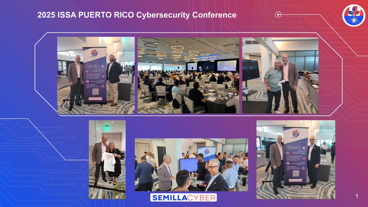 🚀 ¡Gracias a ISSA Puerto Rico por una gran experiencia en la #Cybersecurity Conference 2025! 🙌
Agradecemos a Vincent de Hoyos, a nuestros voluntarios Wilfredo Cotto y Oscar Lozano, y a toda la comunidad por su apoyo. 💙
Seguimos impulsando la iniciativa #CyberResilienceCorp 🌐