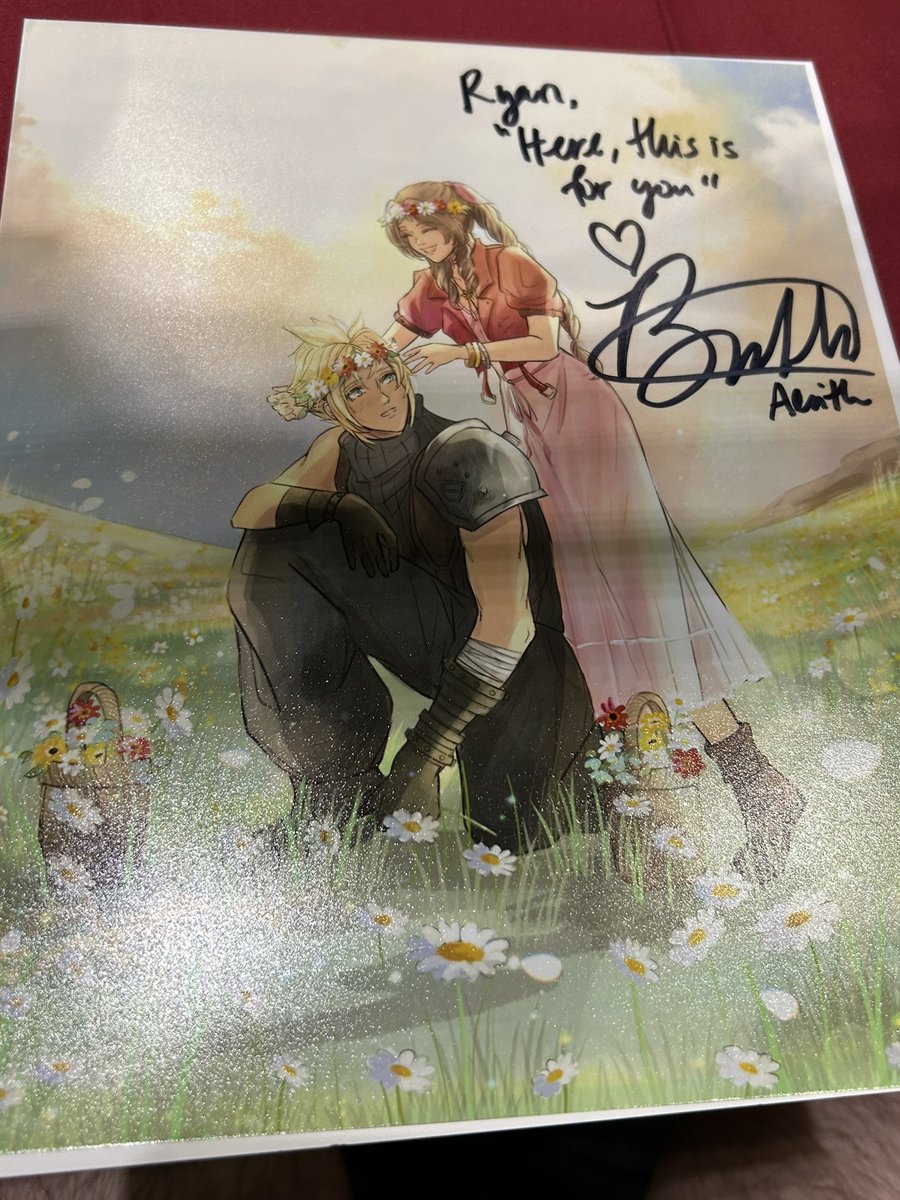 met tifa and aerith😭❤️‍🩹 they were both so so lovely to speak to and such an amazing chance to meet them