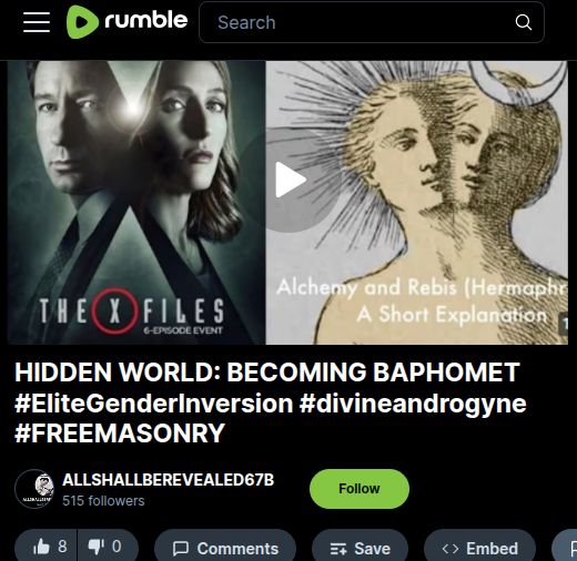 AuthorCiaL's tweet photo. THE CRAFT OF FREEMASONRY IS WITCHCRAFT
@AuthorCial cliP howwhyseeit #EGI #transvision 
https://t.co/JoR14tD9eE magic
https://t.co/aIU0qveY9R edomite
https://t.co/nDbbsIG3b5 becoming baphomet
https://t.co/zI84bv8cl5 113 vid #hiddenworld playlist https://t.co/uztUsjpipe