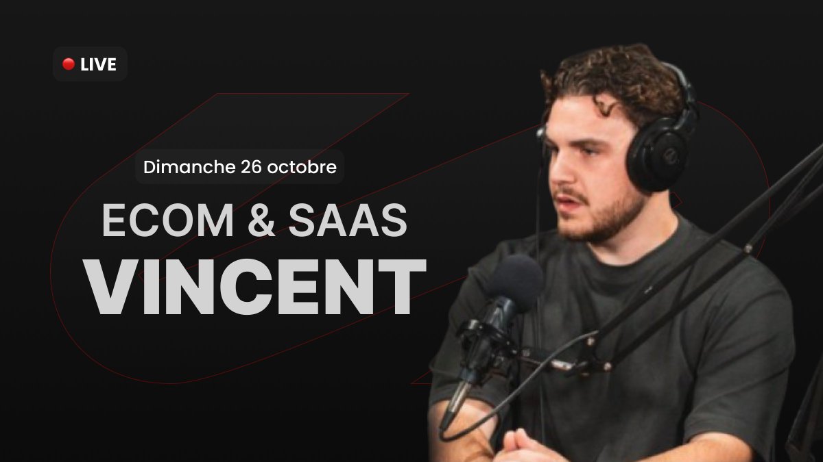 Ce soir on accueille le boss <a href="/Bixentee_/">Bixente</a> en LIVE !

Au programme de ce soir, une édition un peu particulière :

→ Comment il a lancé Digifeel sans gros capital de départ
→ Comment il a monté TrendTrack à +100k de MRR
→ Ses différentes méthodes d'acquisition (E-com &amp; SaaS)
→