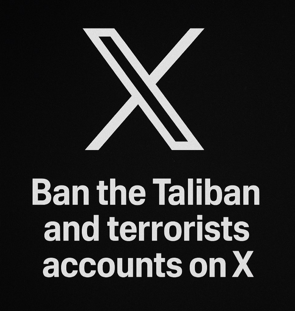 Temporary; 🚨

Guys! It’s time to launch a collective movement against terrorists and terrorists lobbyists accounts on <a href="/X/">X</a>.
I want to start a campaign urging @ElonMusk to block the accounts and advertisements of the Taliban, TTP &amp; other terrorists on this platform.

Are you with