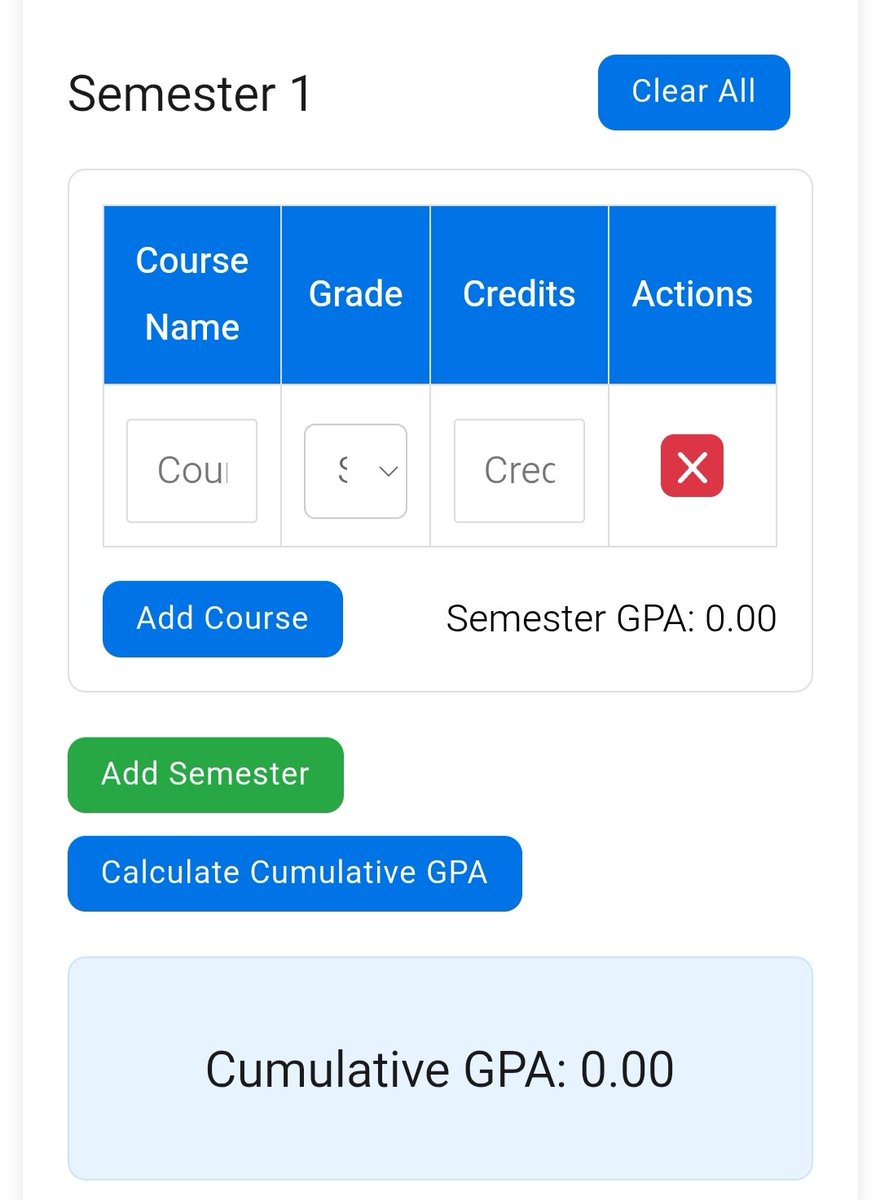 codingzaptech's tweet image. Education is evolving, data tools are leading the way.
Track, analyze, and plan smarter with the GPA Calculator Tool by Codingzap.
codingzap.com/tools/gpa-calc…
#GPACalculator #EdTech #EducationAnalytics #Codingzap #AcademicTools