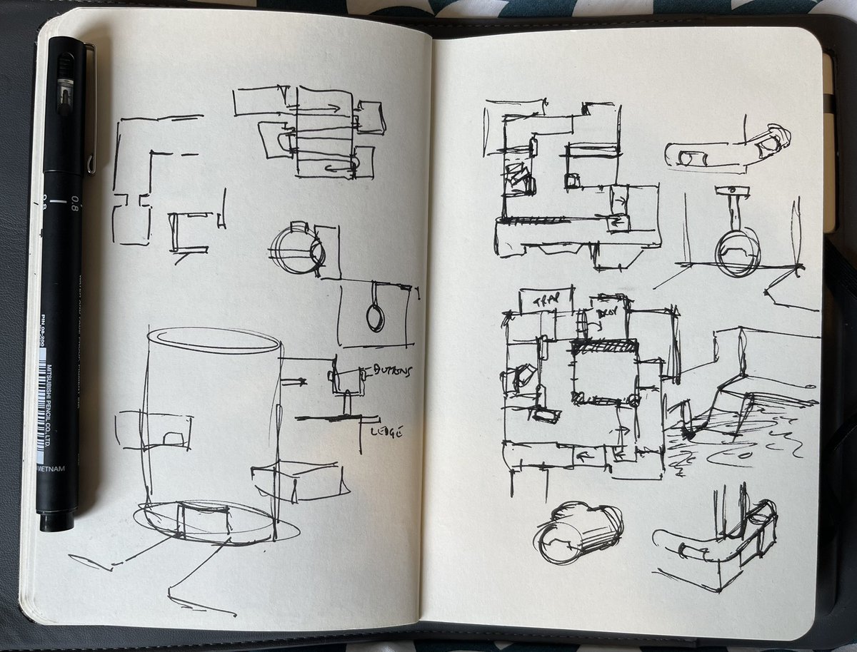 shodanshan's tweet image. Not posted in a while but here’s a few layout sketches from the past couple of months. #sketchbook #leveldesign