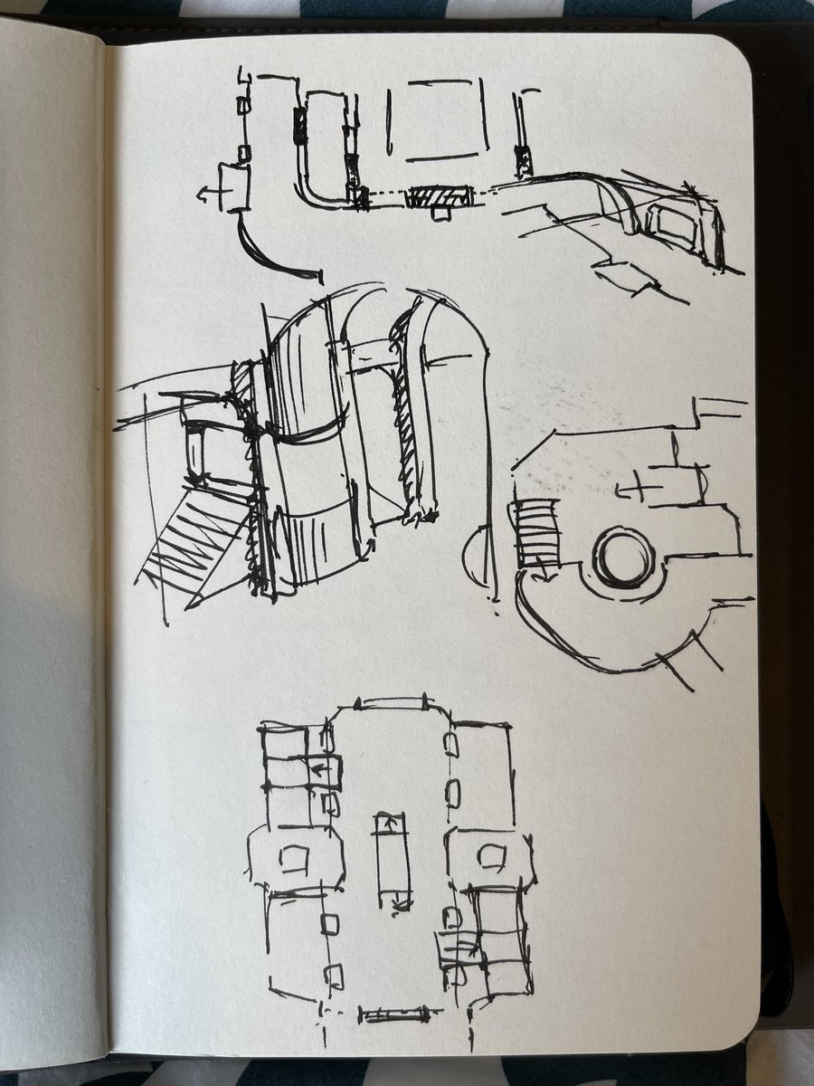 shodanshan's tweet image. Not posted in a while but here’s a few layout sketches from the past couple of months. #sketchbook #leveldesign