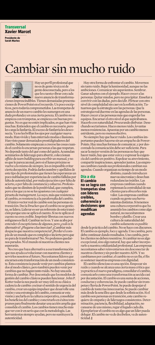 "El cambio no va de decibelios, va de autenticidad" <a href="/XavierMarcet/">Xavier Marcet</a>