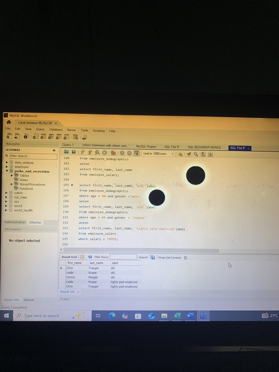 AdamsOmoboriowo's tweet image. Battling with SQL on a Sunday morning.
#DataScience #DataAnalytics
