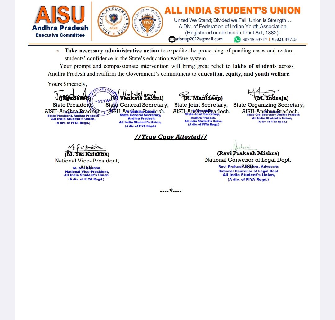 AISU Andra Pradesh tweet media