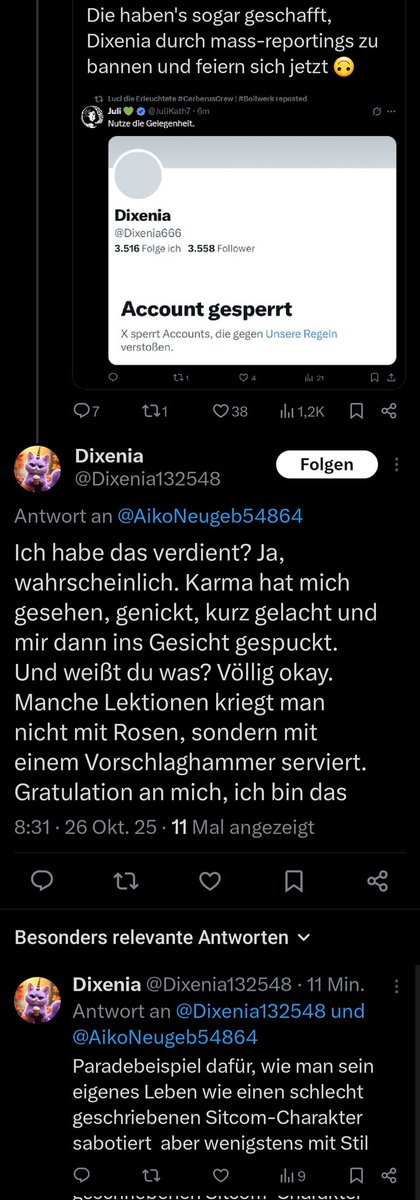 𝕷𝖎𝖑𝖎𝖙𝖍𖹭 (@naooneko) on Twitter photo Dixi ist derzeit gesperrt.
Account unten ist ein billiger Fakeaccount, wisst Bescheid Dixi ist derzeit gesperrt.
Account unten ist ein billiger Fakeaccount, wisst Bescheid