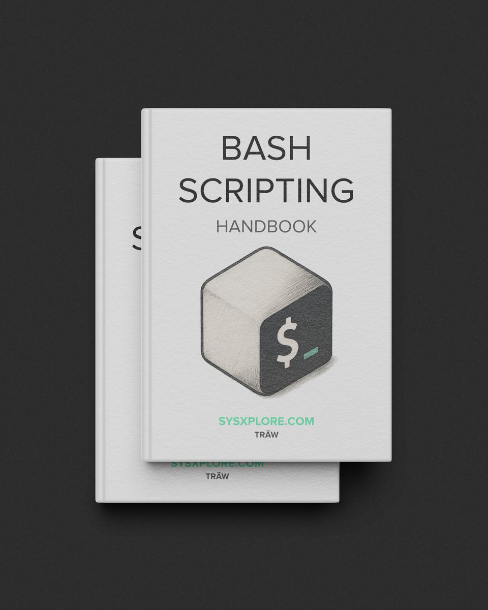 thatstraw's tweet image. Free Bash Scripting Handbook:
blog.sysxplore.com
Repost to help others find it too.