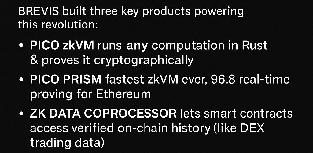 Surya_xyz_'s tweet image. Good morning Gm CT ☀️
@brevis_zk the Infinite Compute Layer.
One prover does the heavy work off-chain,
Blockchain verifies a tiny proof in milliseconds.
100x faster. Way cheaper. Still trustless.
The future is verifiable computation.