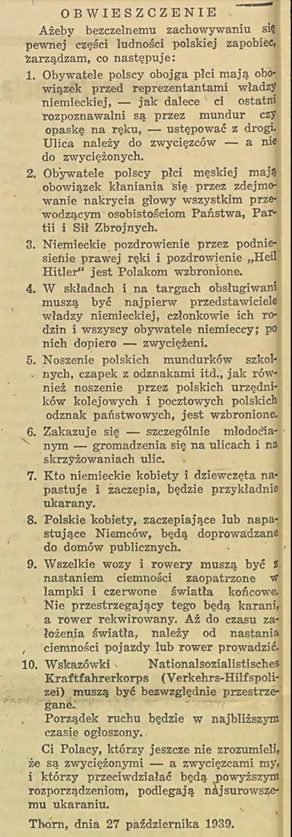 KasperLinge's tweet photo. Z cyklu Niemcy, Toruń, 10.1939 r. https://t.co/tgvky9YT1N