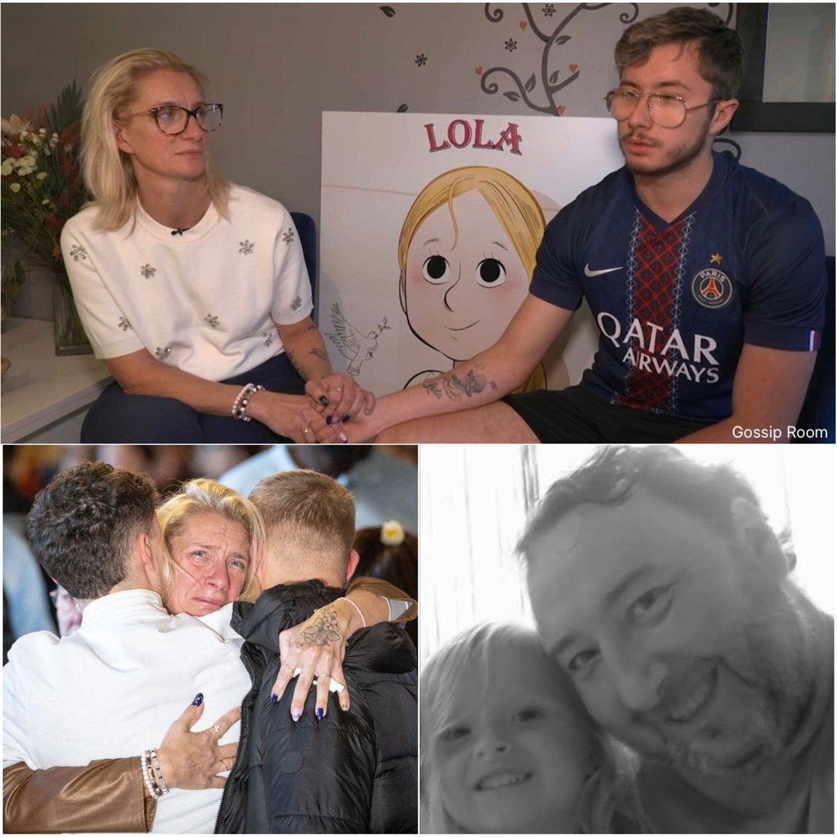 GossipRoomOff's tweet photo. 🚨 "J’ai encore du mal à réaliser. Des fois, je suis, non pas dans le déni, mais j’y crois sans y croire", confie Delphine Daviet.

Avec son fils Thibault, elle vient de passer une semaine entière à faire face, chaque jour, à la tortionnaire et meurtrière de Lola, âgée de 12 ans au moment de son décès, le 14 octobre 2022. 

Aujourd’hui, Delphine et Thibault Daviet sont incapables de prononcer le nom de Dahbia Benkired. "Quand elle est rentrée dans la salle d’audience, on se dit : 'C’est elle'" se souvient la mère de famille, qui ajoute : 'On se dit que ça commence à être réel.'"
Thibault Daviet affirme de son côté n’avoir "fait que la fixer, pour voir ses réactions, son regard qui était assez froid". "J’avais besoin de regarder cette personne et qu’elle aussi, arrive à nous regarder. Ce qu’elle n’arrivait pas à faire" souligne-t-il.

Tous deux ont tenu à assister à chaque moment du procès, à ne jamais détourner le regard, même devant les images insoutenables du corps de Lola diffusées à l’audience. "On voulait tout voir, tout assumer, tout savoir, surtout", explique Delphine Daviet.

"Au moins, je sais la vérité, je sais tout ce que ma sœur a subi cet après-midi-là", poursuit Thibault Daviet.

"Ça soulage, quand même, un peu, pas totalement, mais ça soulage de savoir que cette chose est enfermé et qu’elle y restera toute sa vie", admet Delphine Daviet au micro de TF1. Au quatrième jour du procès elle avait, à la barre, demandé "à la justice de faire le nécessaire pour que ce monstre soit enfermé toute sa vie". 

Mais celle qui a détruit leur vie les laisse avec une question. "On n’a pas eu toutes les réponses. On ne saura jamais vraiment le pourquoi, pourquoi Lola", déplore Delphine Daviet.

Une famille digne, unie pour continuer d’entretenir la mémoire de Lola. Ne l’oublions jamais. Delphine et Thibault trouvent dans leur amour le courage de survivre pour Lola et pour Johan. Quelle force. Respect éternel. 🙏🤍(via TF1)