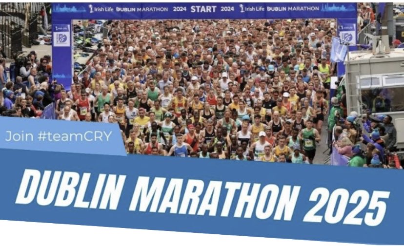 Best of luck to everyone competing in the #Dublincitymarathon today ☘️ especially <a href="/collinstown2007/">collinstownfc2007</a> chairman Stewy Goodall 💙 🙌 and his team ☘️🫶